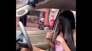 Laura saenz ONLYFANS Public cumshot