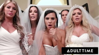 ADULT TIME – Big Titty MILF Brides Discipline Big Dick Wedding Planner With INSANE REVERSE GANGBANG!