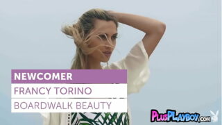 Beautiful blonde MILF with perfect ass Francy Torino exposed stunning body during posing