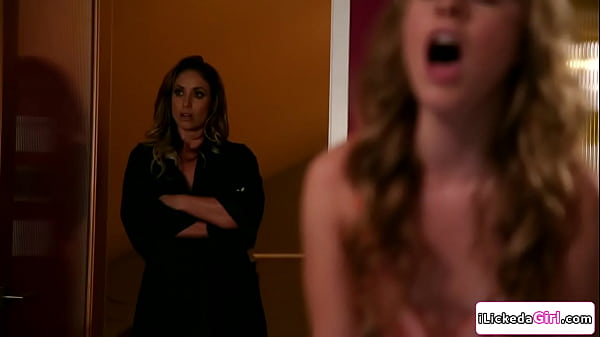 Big tits stepmom giving her stepdaughter her first orgasm