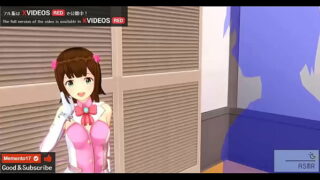 無修正エロアニメ　ASMRボイス　ステージでアイドルと耳舐め３P