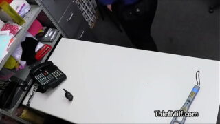 Fit big tit milf spreads wide for mall cops dick
