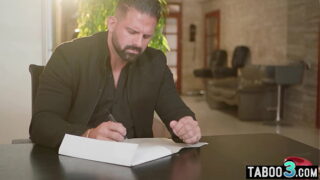 Inked blonde nympho slut Marsianna Amoon takes an anal ride on a big dick