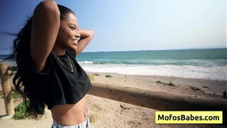 Sexy black beauty Eden West seduces Charles Dera with he rnice natural big boobs and her bald black pussy