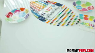 Step mom joined me and my GF for threesome sex