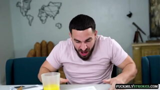 Stepson with a big cock inherits a lot of money and his stepmother and stepsister treat him well by sucking his cock and getting fucked in a sexy superhero costume to benefit from the inheritance.